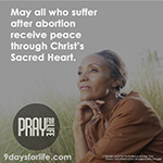 Graphics for 9 Days for Life: Praying for Life year-round (April 2016).