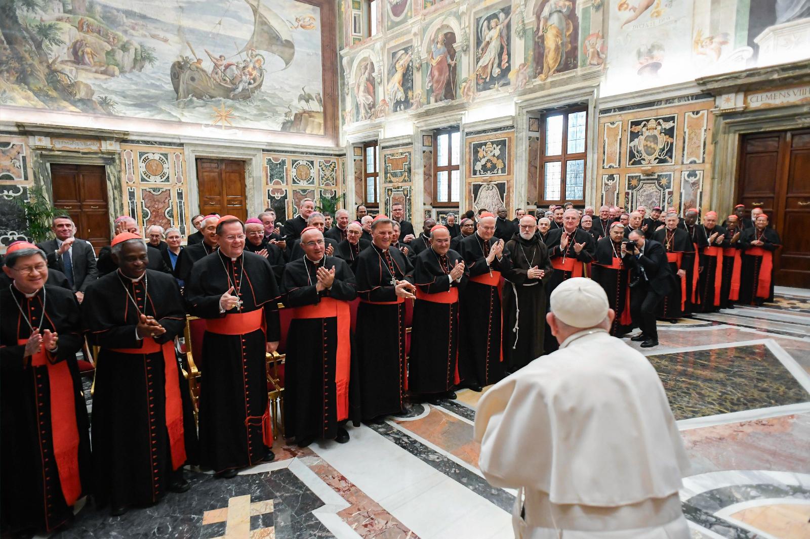 Pope Francis with members of Dicastery for Divine Worship