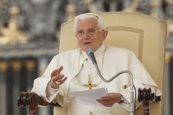 Pope Benedict at a general audience in 2011.