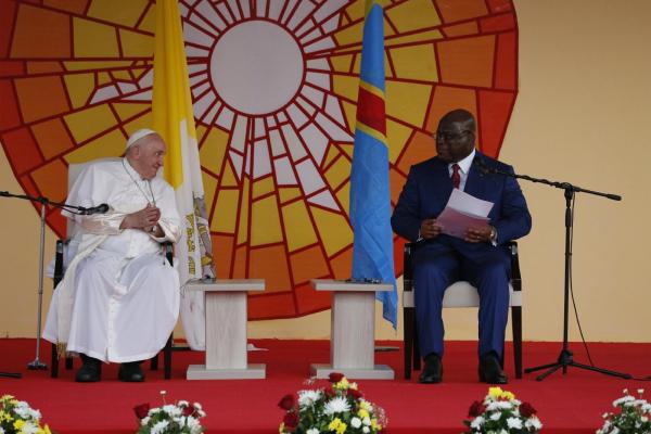 Pope Francis and President Felix Tshisekedi