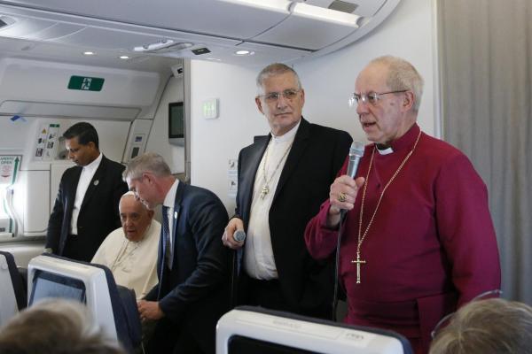 Pope Francis, the Rev. Iain Greenshields, Archbishop Justin Welby