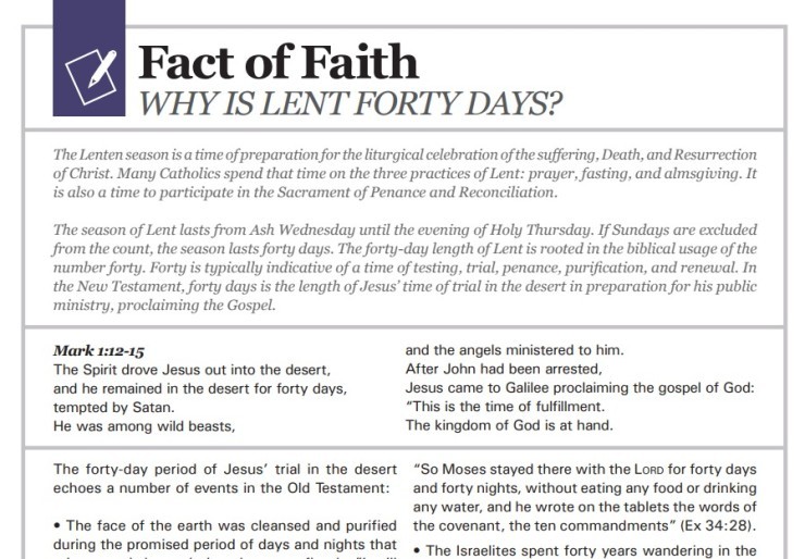 why is lent 40 days